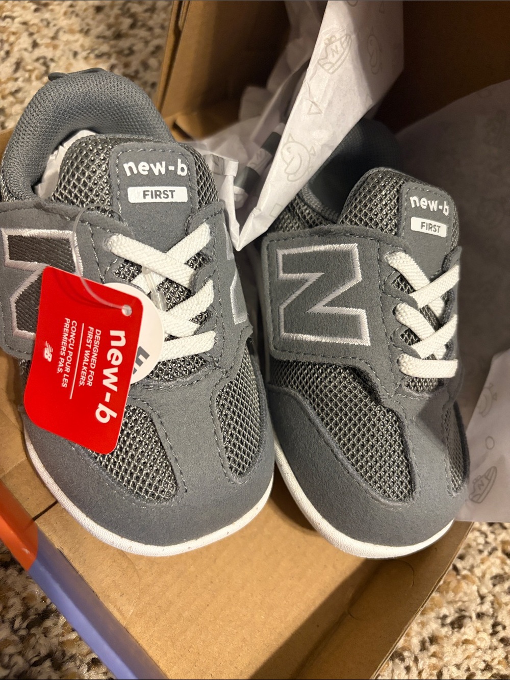 NEW- B First infants new balance shoes